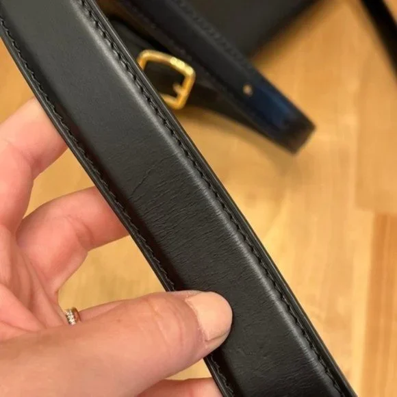 Louis Vuitton Authentic Tambourin Black Crossbody Bag Smooth Calf Leather - Picture 11 of 12